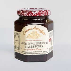 Confiture Griotte, Fraise, Rhubarbe & Fève de Tonka