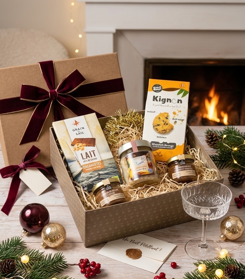 Coffret Noël CSE et CCAS Coffret Panier de Noël Bou'SOL CSE et CCAS